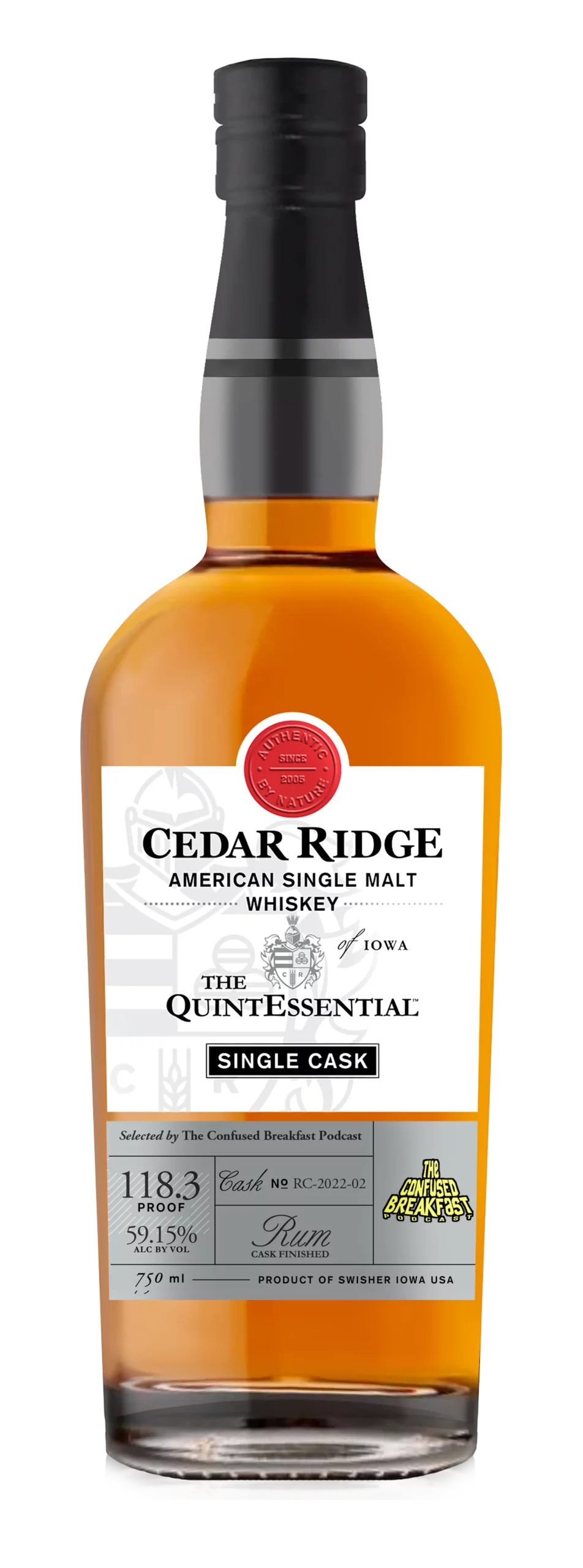 The QuintEssential, American Single Malt Whiskey - Single Cask | Selected by The Confused Breakfast Podcast